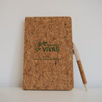 Caderno e caneta de cortiça - Edição especial 10 anos