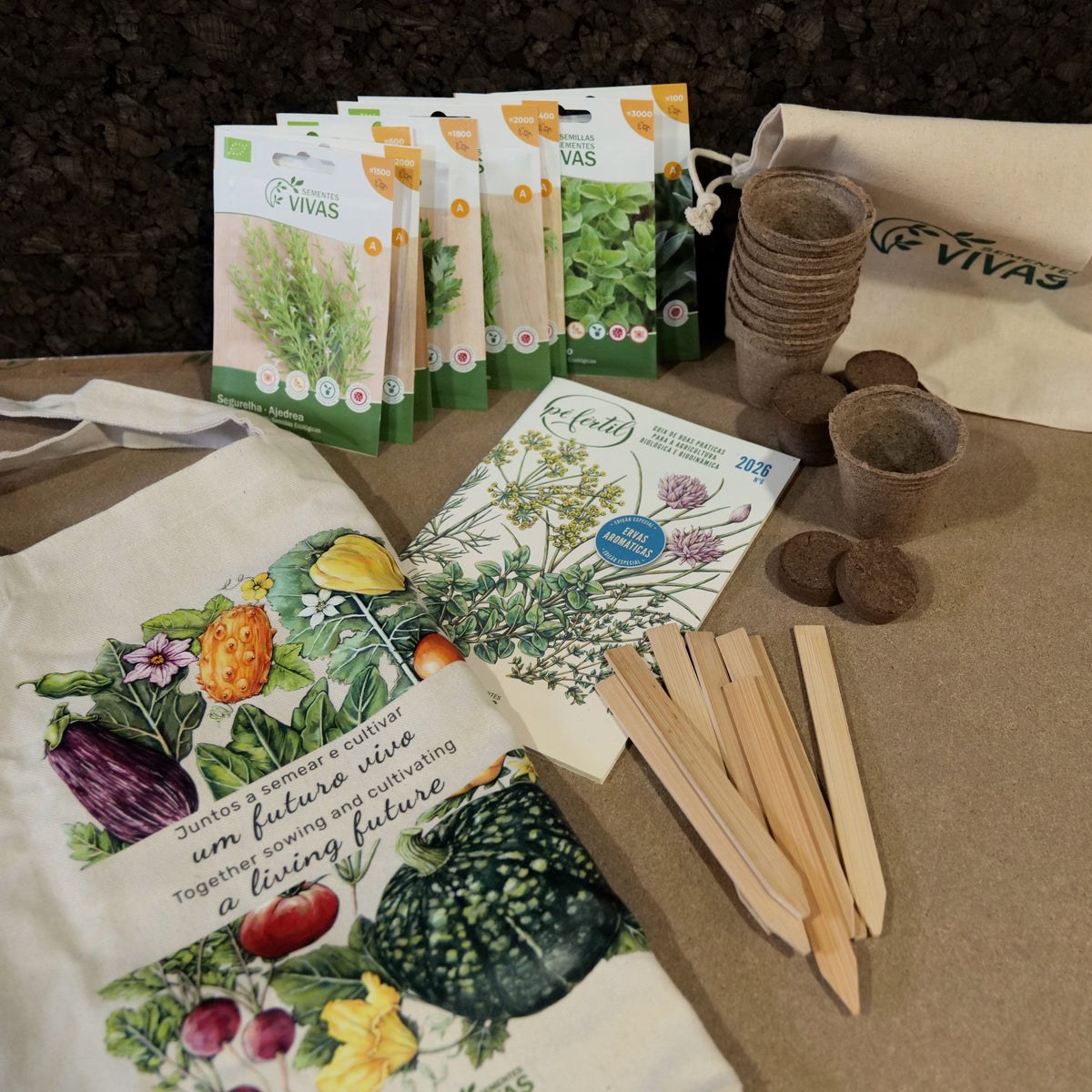 Kit Huerto de Hierbas Aromáticas — Pé Fértil
